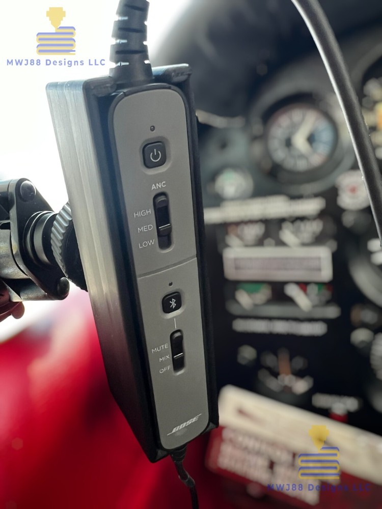Suction Cup Mount For Bose ProFlight Series 2 Aviation Headset Controller