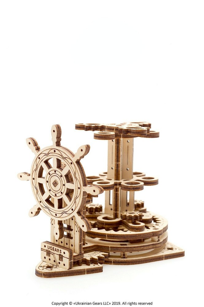 Building Wooden Assembling Wheel-Organizer 3D Puzzle Mechanical Model Kit