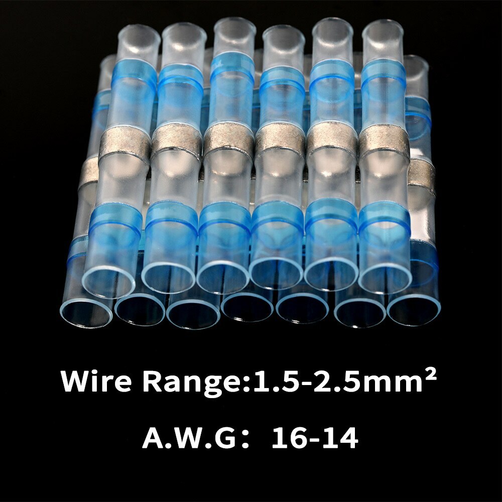 1000X Solder Seal Wire Connectors Butt Terminal Insulated Electrical Wire Splice