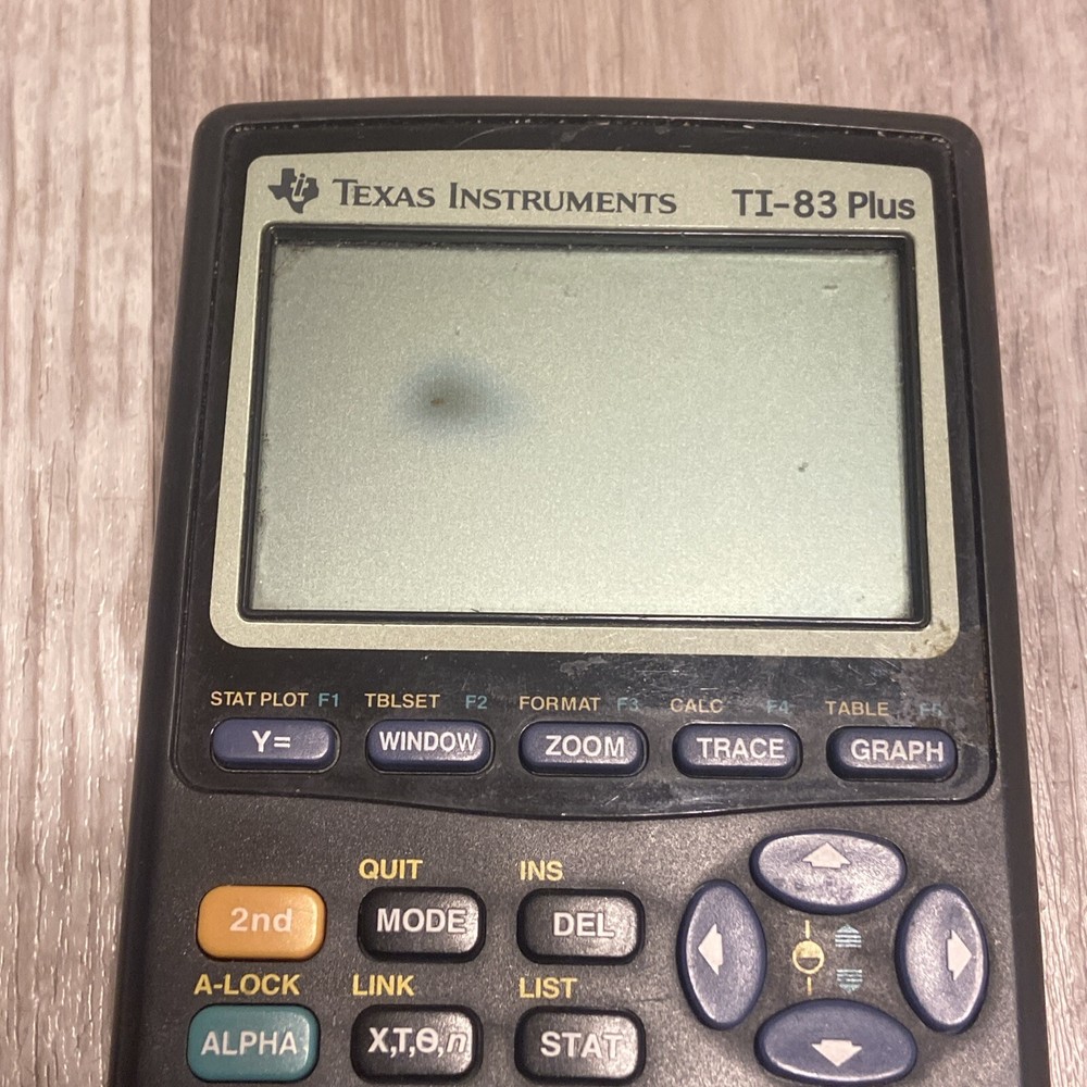 Texas Instruments TI-83 Plus Graphing Calculator Tested Spot On Screen