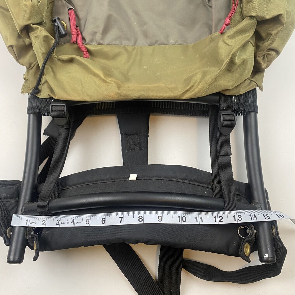 Camp Trails External Frame Hiking Backpack Size M Olive Green Gray