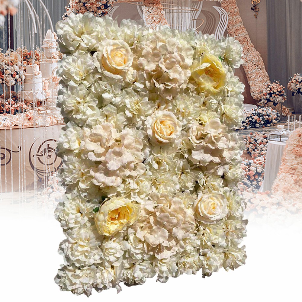 6 Pack Artificial Silk Flower Wall Panels for Wedding & Party Decor
