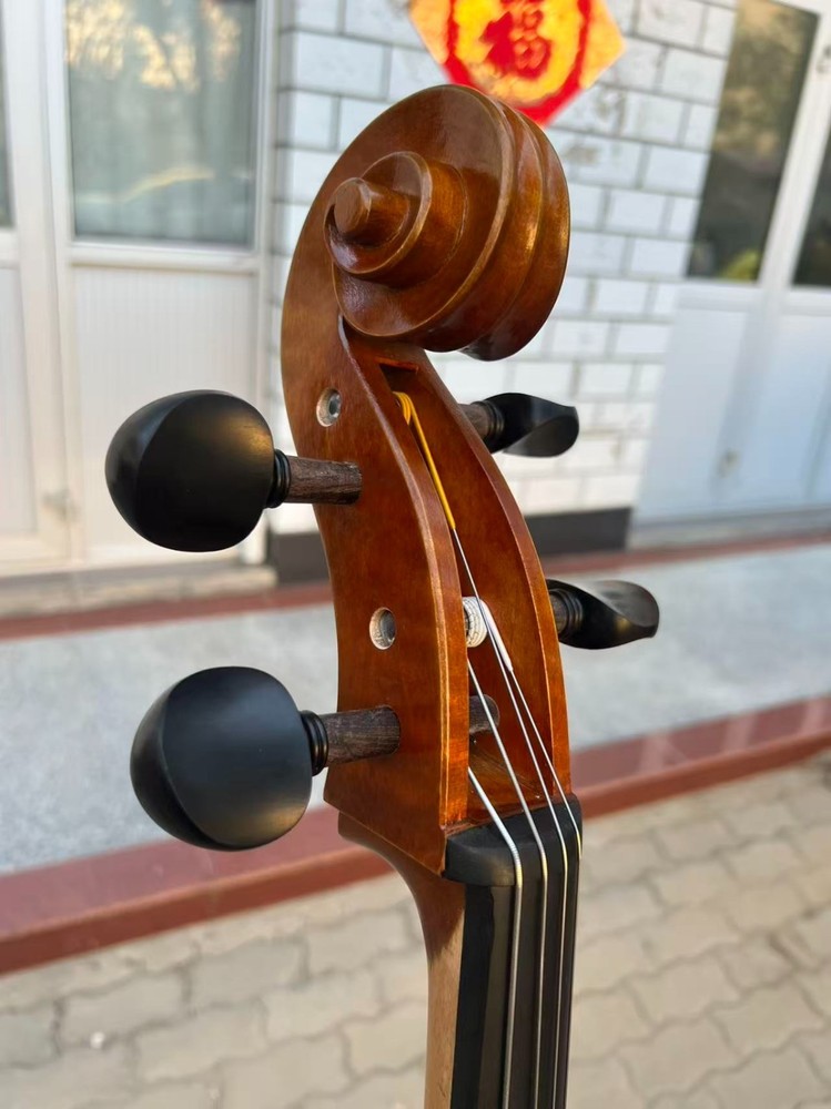Solid Maple wood Cello 4/4 Full size, Shiny surface, Hand made, Free bag bow