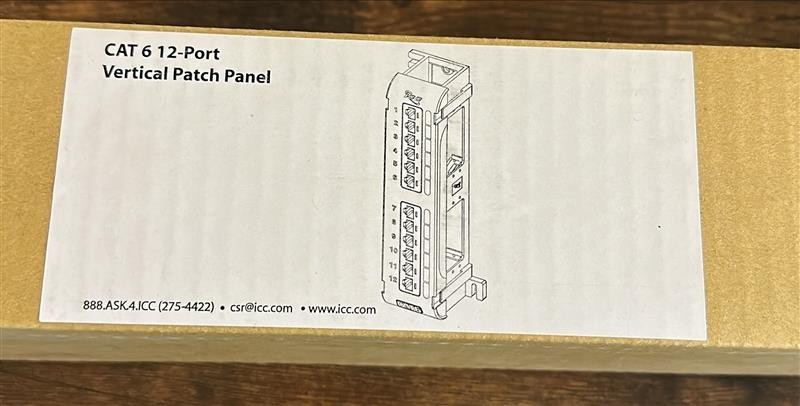 ICC ICMPP12V60 Cat6 Patch Panel 12 Port
