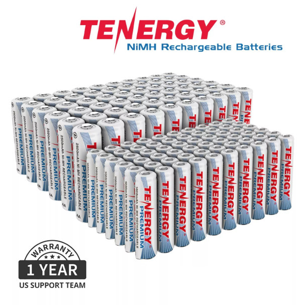 Tenergy PREMIUM AA AAA 2500mAh 1000mAh NiMH Rechargeable Batteries 1.2V Lot