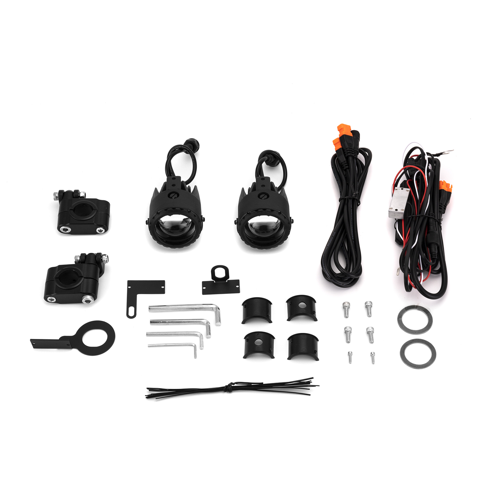 For Harley Auxiliary LED Driving Lights Fog Pods Touring Electra Glide Road King