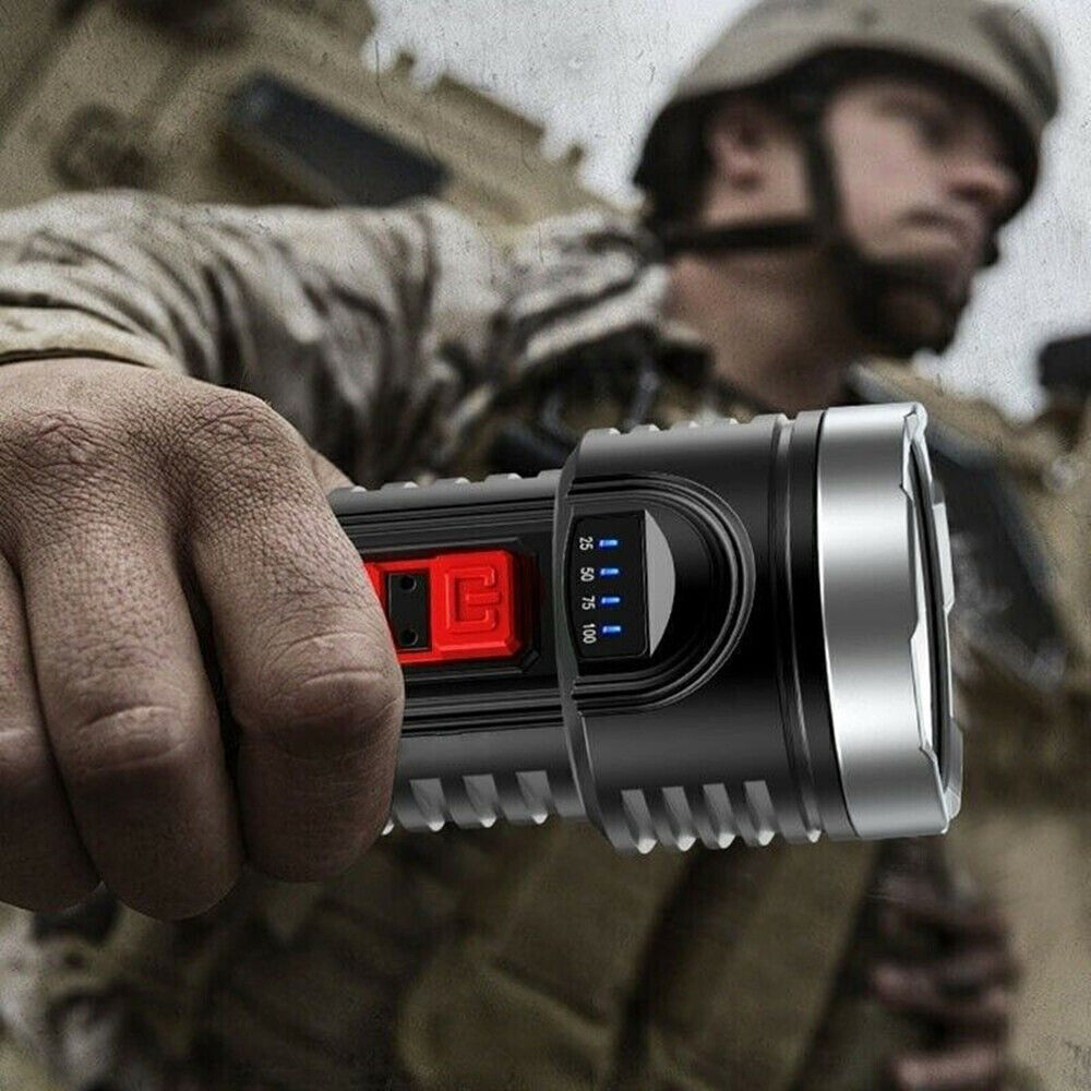 USB Rechargeable LED Searchlight Spotlight Hand Torch Work Light Lamp Flashlight