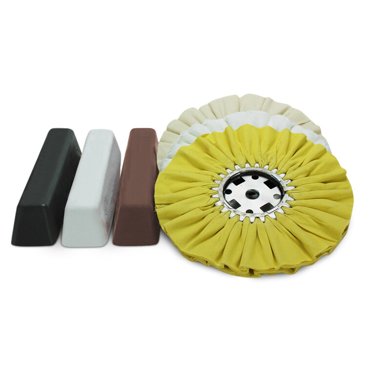 6 Piece Aluminum Buffing Kit: 10" Airway Buffing Wheels & XL Polishing Compounds