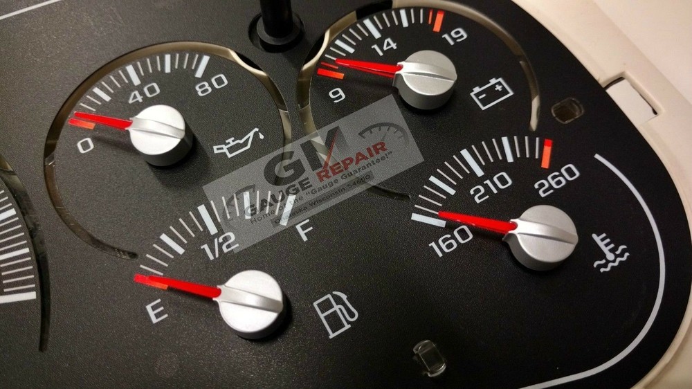 Speedometer Gauge Cluster Needle Set Satin with Red Pointer Custom GM 2003-2013