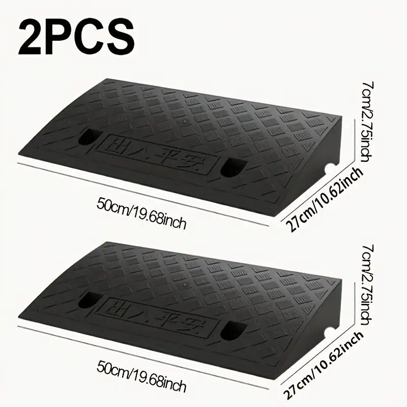 3'' Rise Heavy duty Rubber Driveway Threshold Curb Ramp For Wheelchair Cars Pair