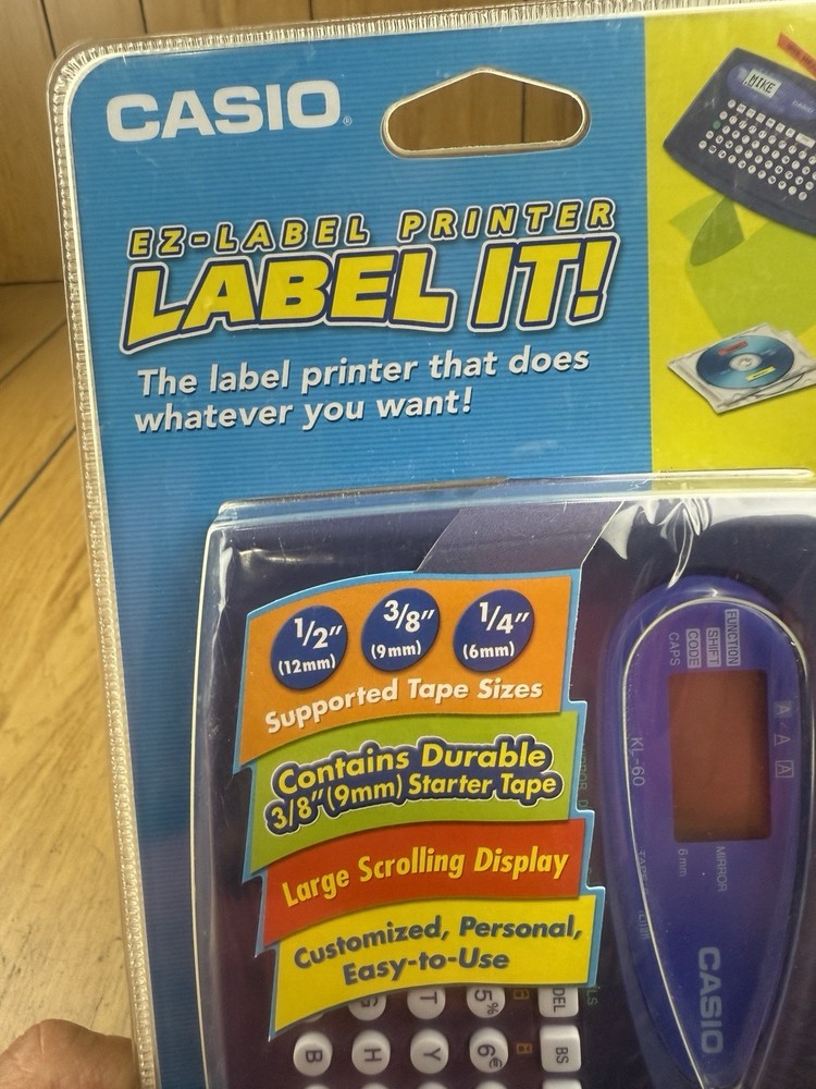 Casio KL-60L Label Maker Thermal Printer Compact System NIB Sealed