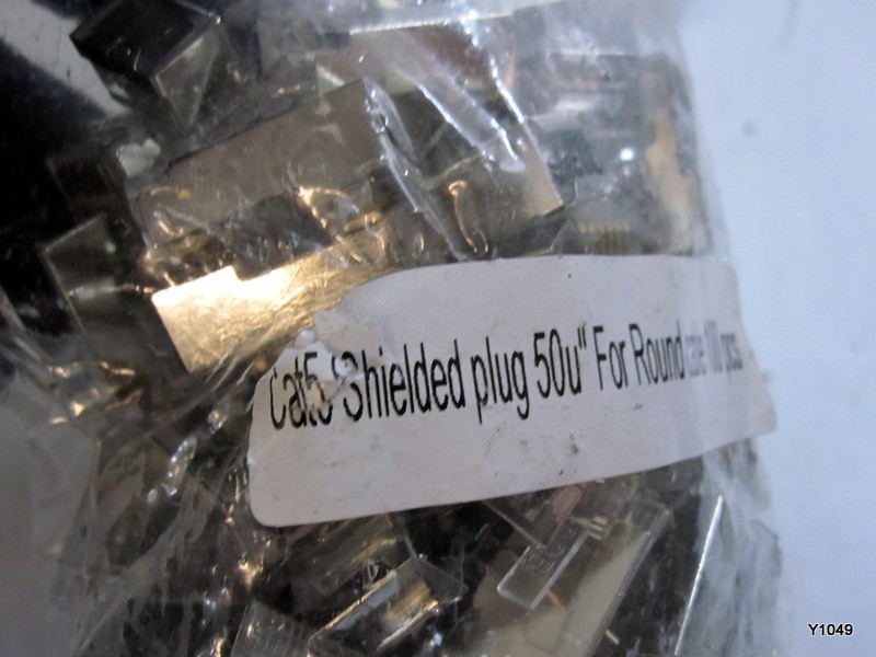 100pcs Cat 5 RJ45 Modular Plugs for Round Solid/Stranded Cable 50u