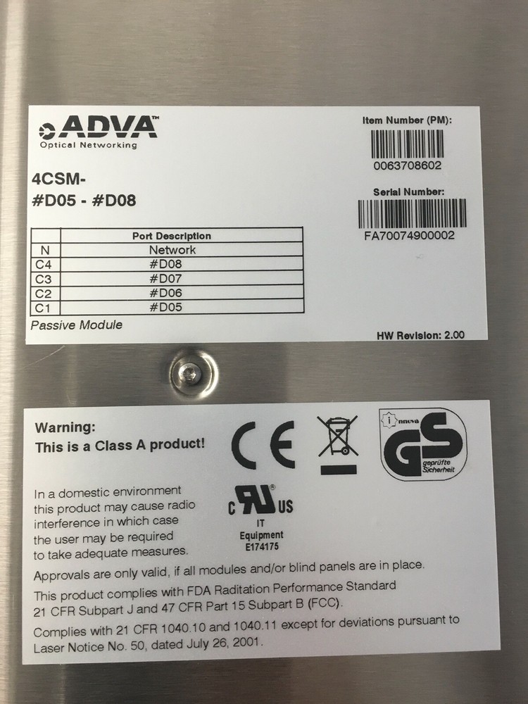 ADVA 0063708602 4CSM+ #D05-#D08