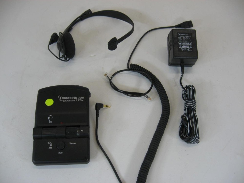 Headsets .com Telephone Amplifier w/ Headset & Access Tested Working