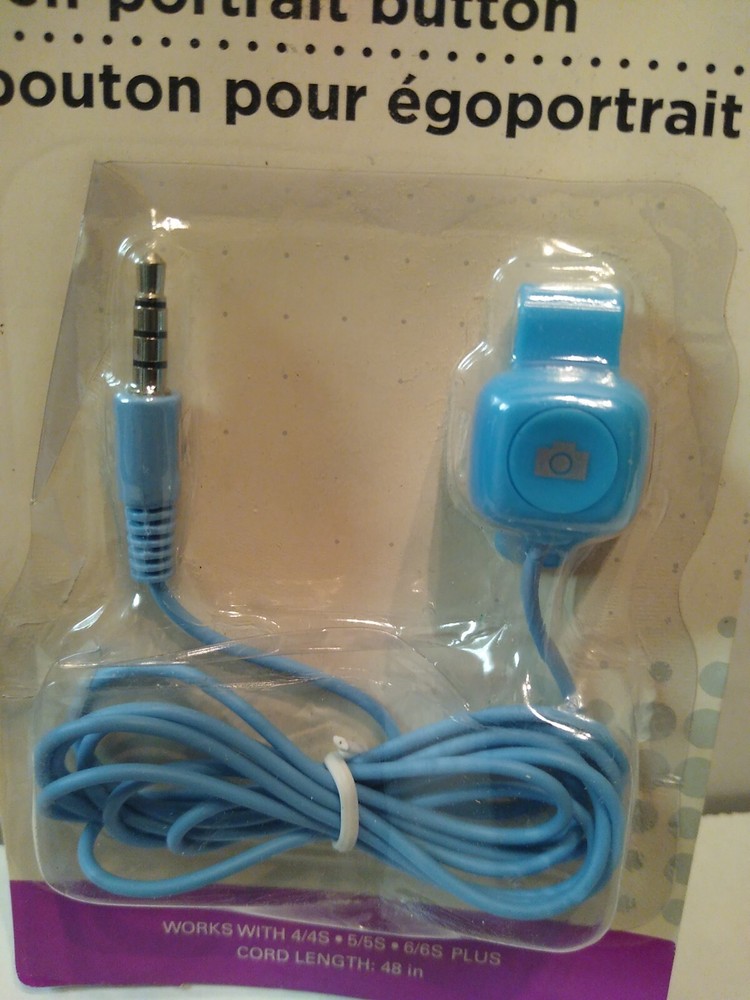 Cellphone self portrait button makes selfies easy blue iPhone & Android