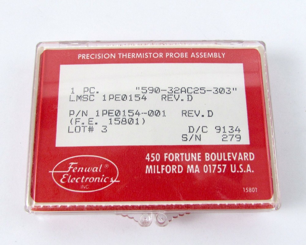 Fenwall Electronics Precision Temperature Probe 590-32AC25-303