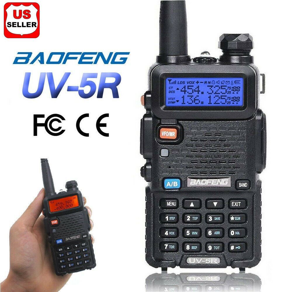 Baofeng UV-5R VHF UHF Dual-Band FM Ham 5W Portable Two-way Radio Walkie Talkie