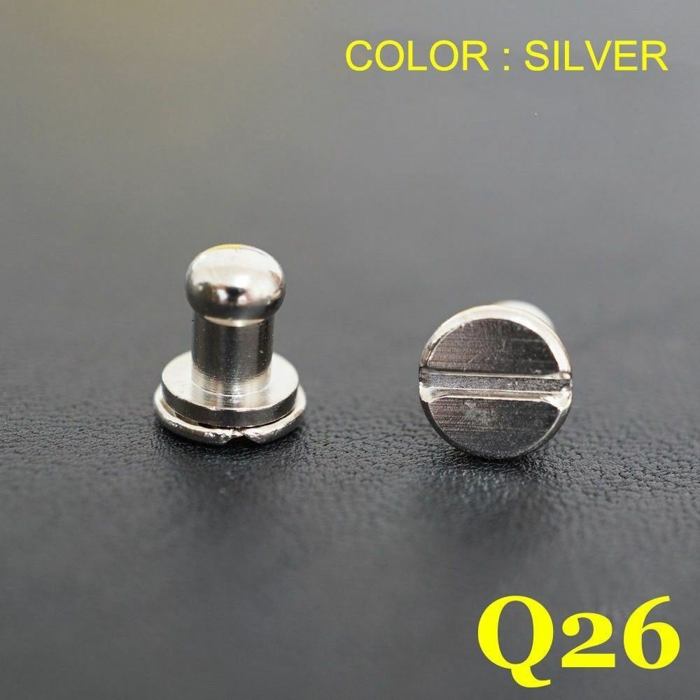 10pcs 5mm Stud Screw Round Head Solid Brass Nail Rivet Button Leathercraft diy
