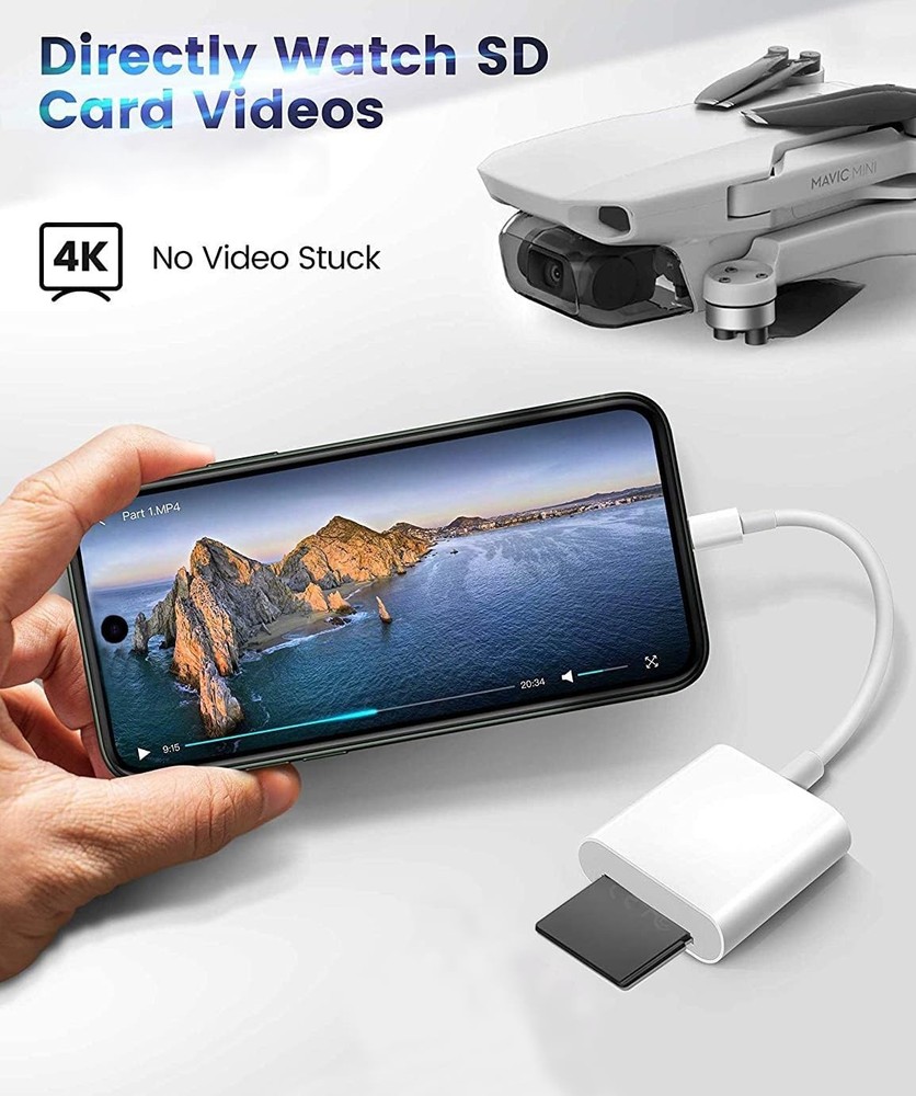 USB C SD Card Reader Adapter Universal for Phone Tablet Laptop Camera
