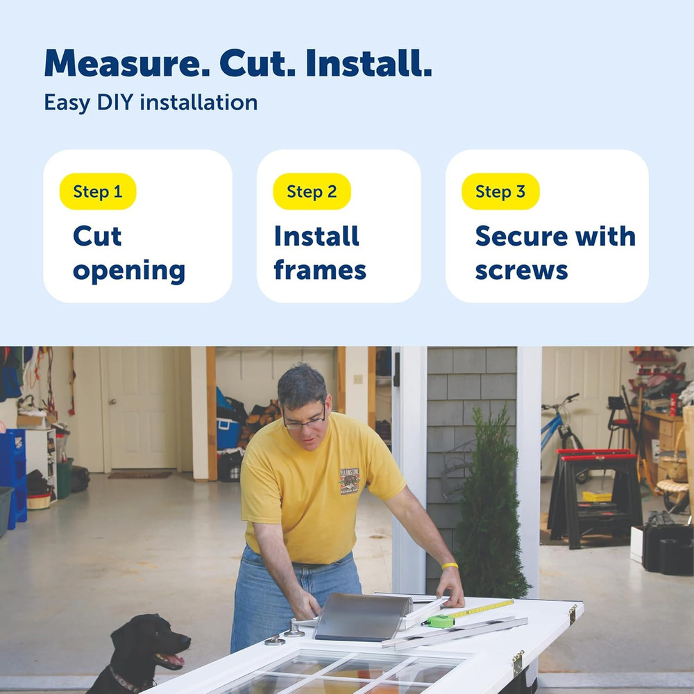 Interior 2-Way Locking Cat Door Allows Convenient Movement Between Rooms 1 Pack
