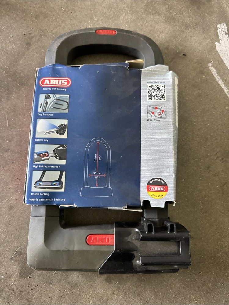 New ABUS uGrip Plus 501 Bicycle U-Lock Keyed Security Level 13