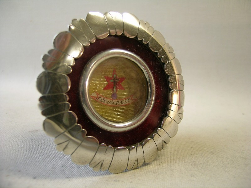 Antique True Cross reliquary relic kiss devotional item