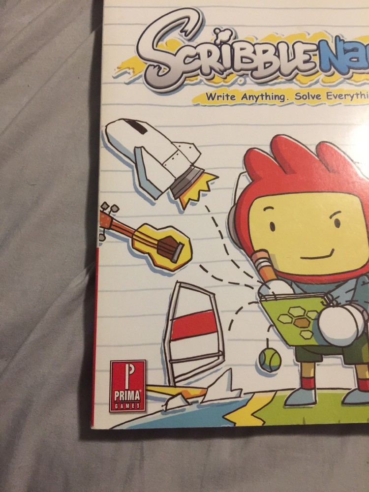 Scribblenauts GameCube Official Guide Strategy Book With Poster! Scribble Nauts