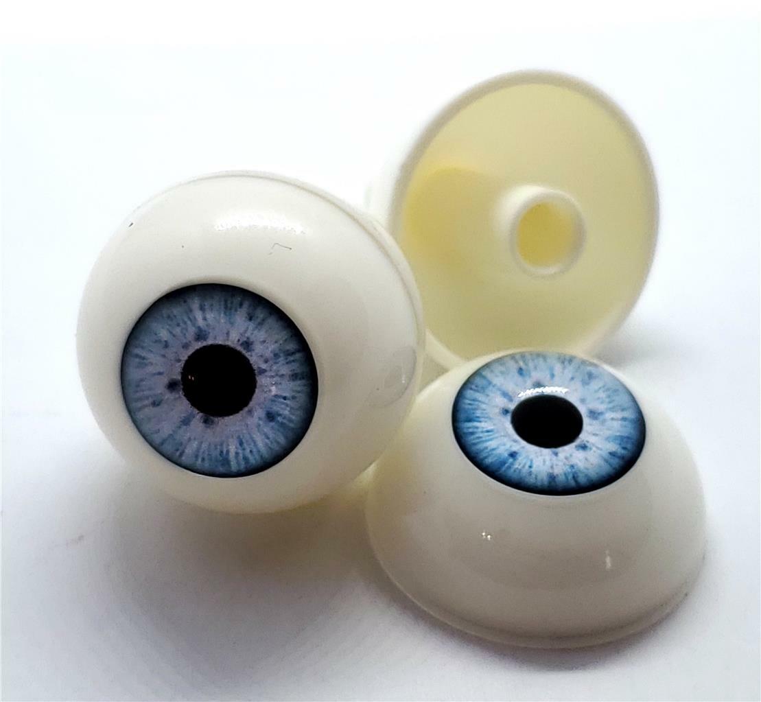 Realistic Acrylic Eyes for Halloween PROPS, MASKS, DOLLS ( LIGHT BLUE 26 mm)