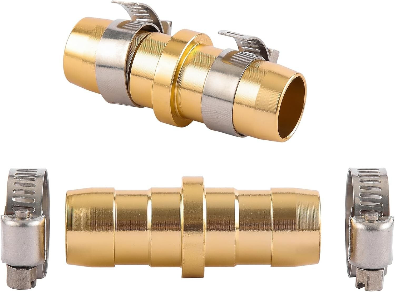 4 Pack Garden Hose Connector Repair Mender Kit With Stainless Clampfits 3/4"5/8"