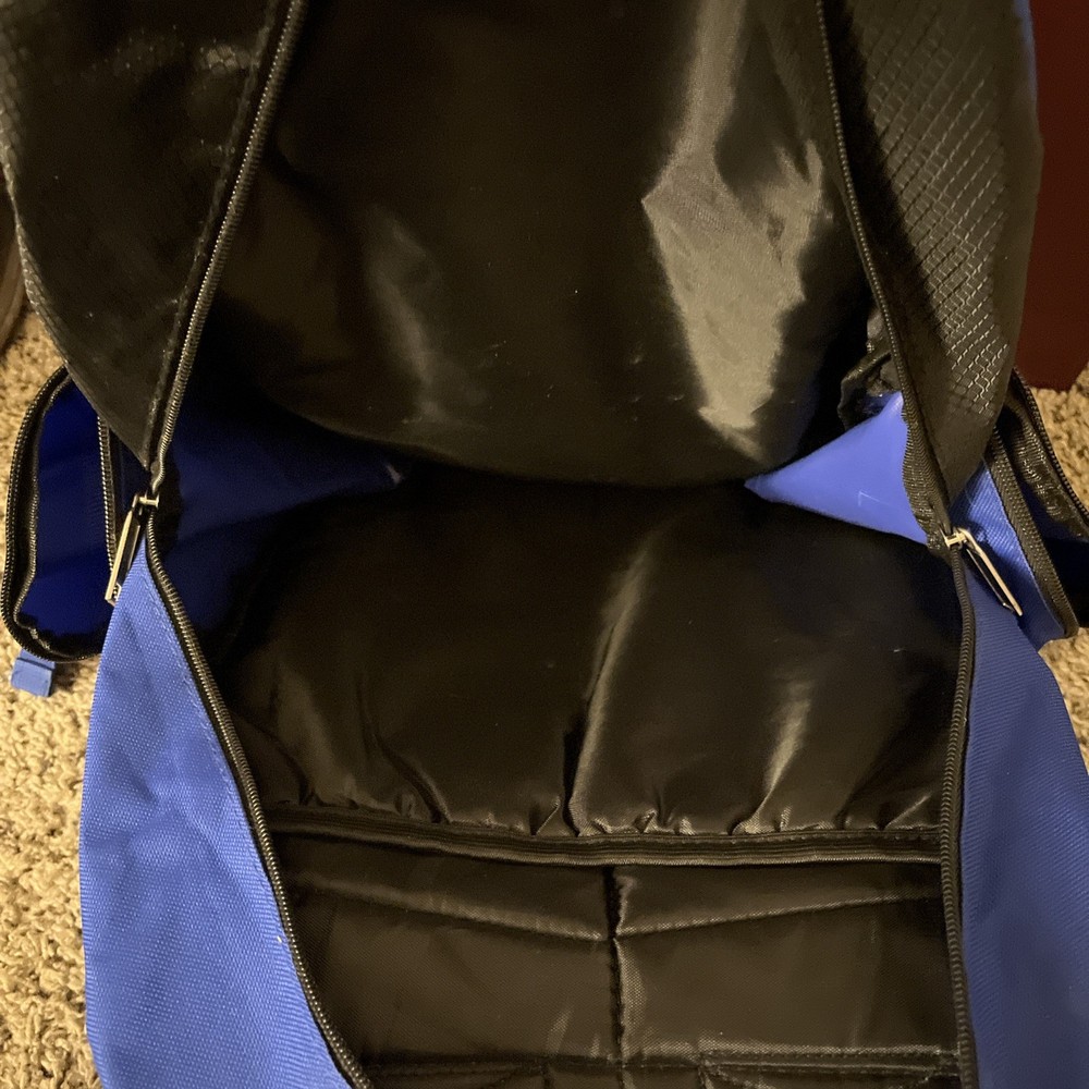 AdventuRidge Backpack Blue Pockets Slots Study School Work Standard Size Used