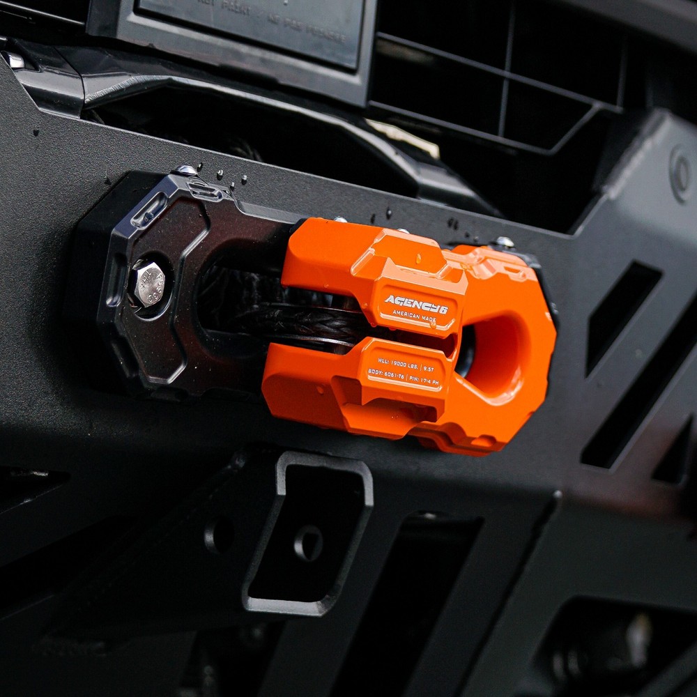 Agency 6 Billet Winch Shackle - Orange