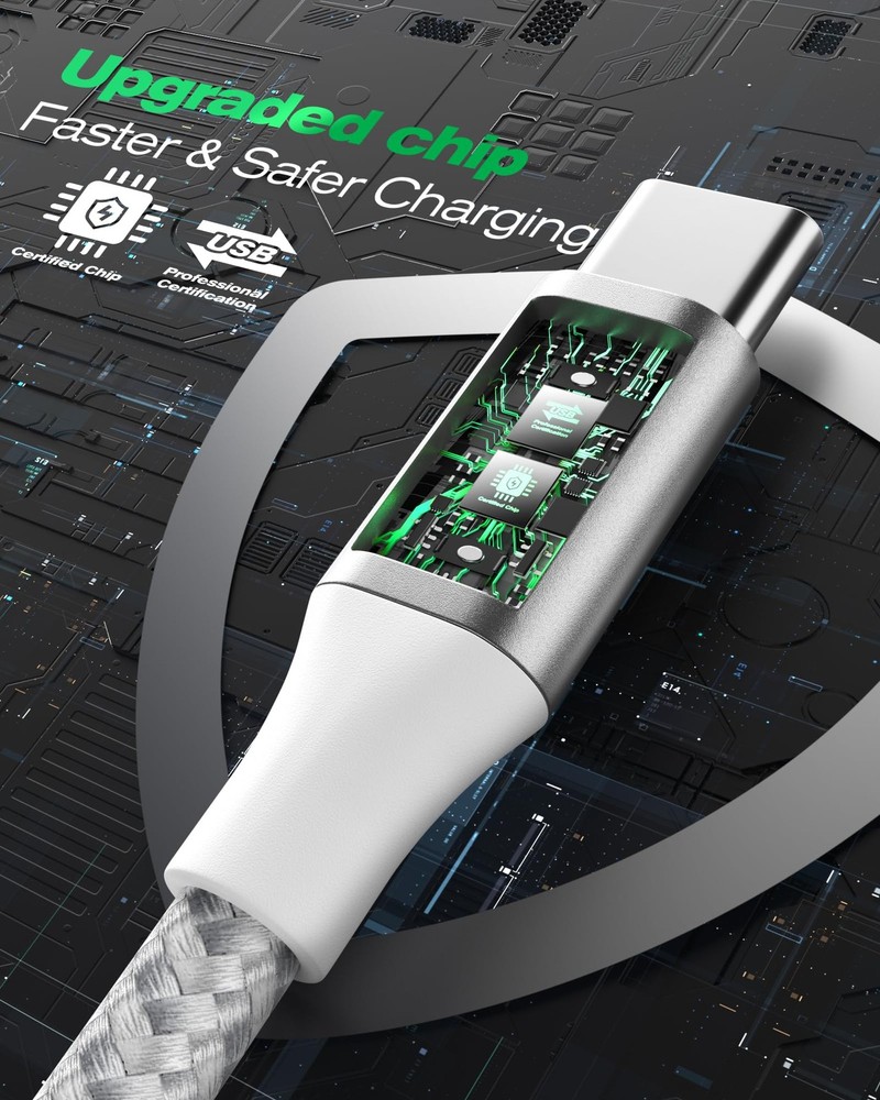 5-Pack Braided USB C Type-C Fast Charging Data SYNC Charger Cable Cord 3/6/10FT