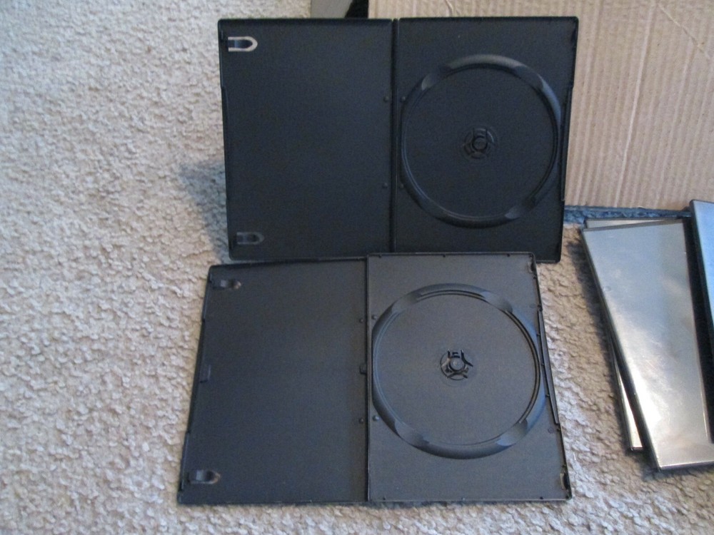 7mm Black Slim DVD Cases 100-pack