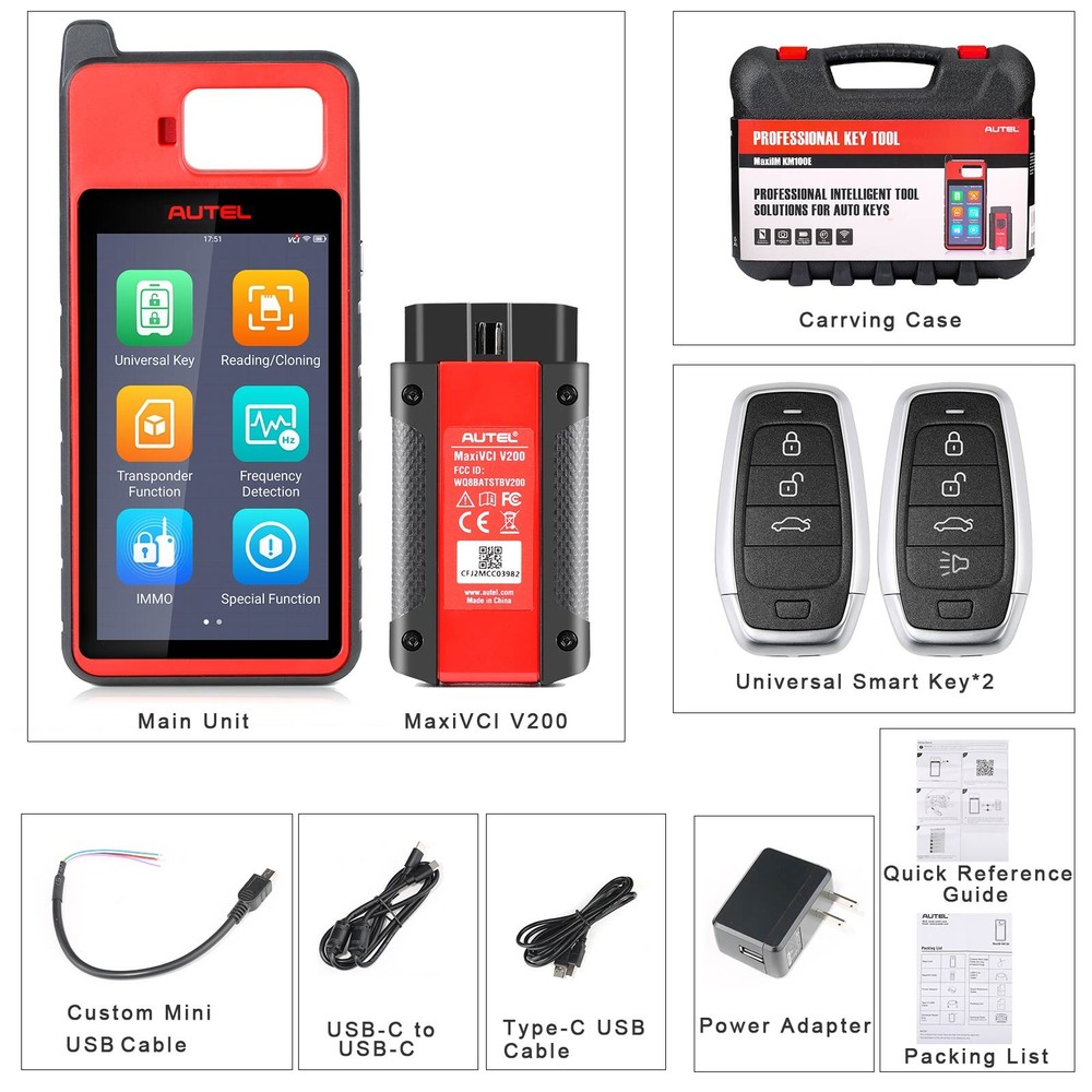 Autel MaxiIM KM100E Auto Key IMMO Mode Function Progarmming Tool Support AutoVIN