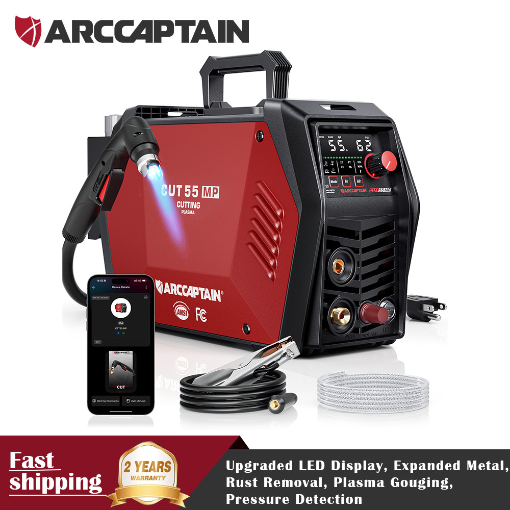 ARCCAPTAIN 55Amp Plasma Cutter Blowback Non-HF Pilot Arc Plasma Cutting Machine
