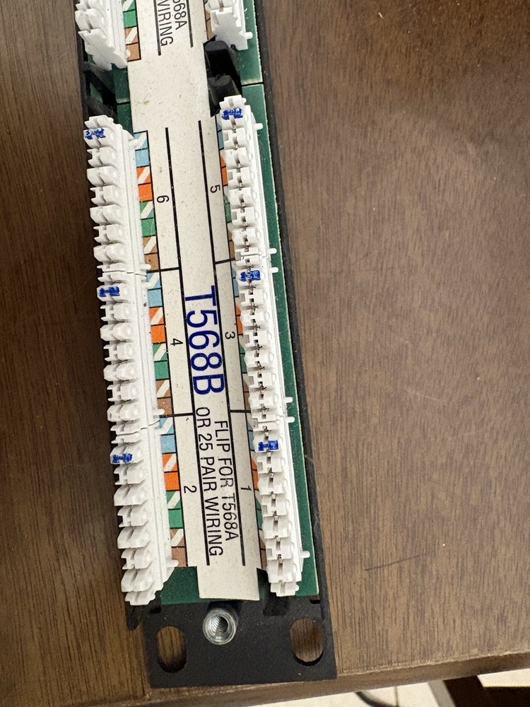 Leviton Cat6 24-Port Patch Panel 110 Punch Down Rack Mount RJ45
