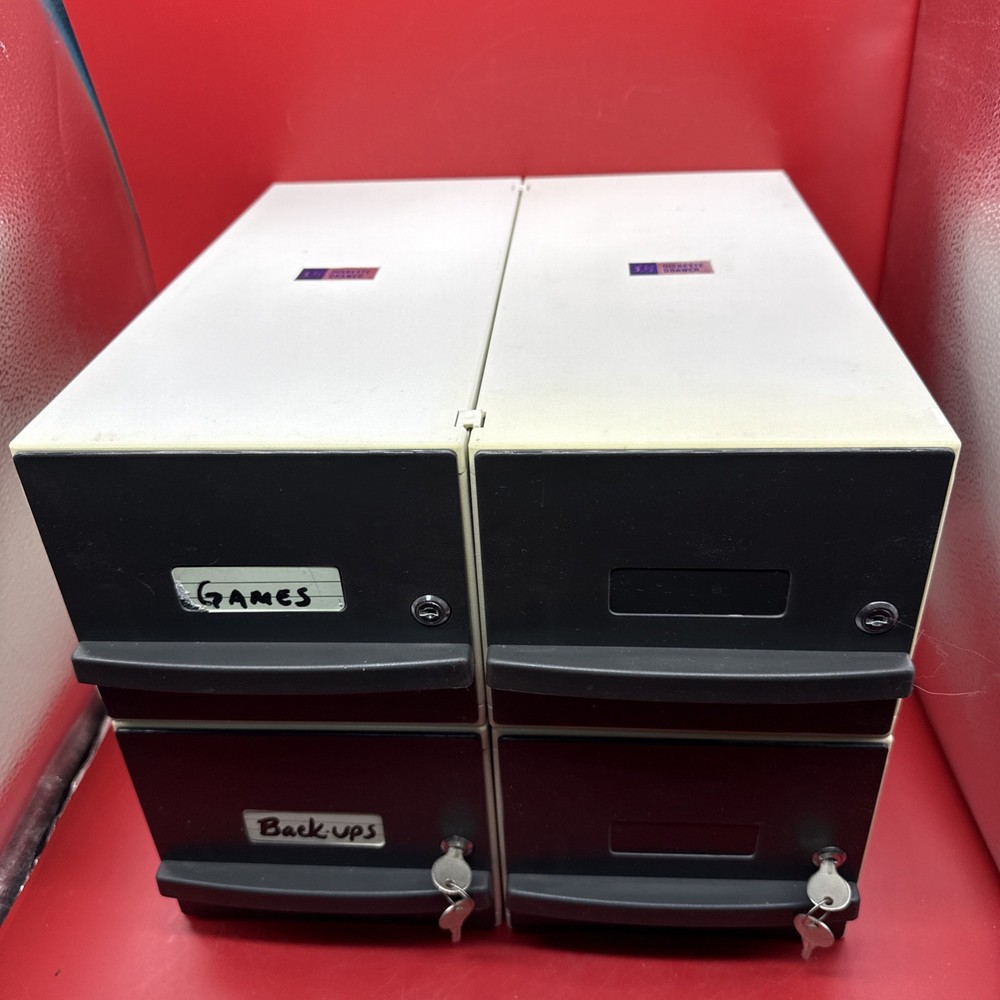 Floppy Disk 3.5” Organizer Storage Drawers PC Computer Case W/ Keys