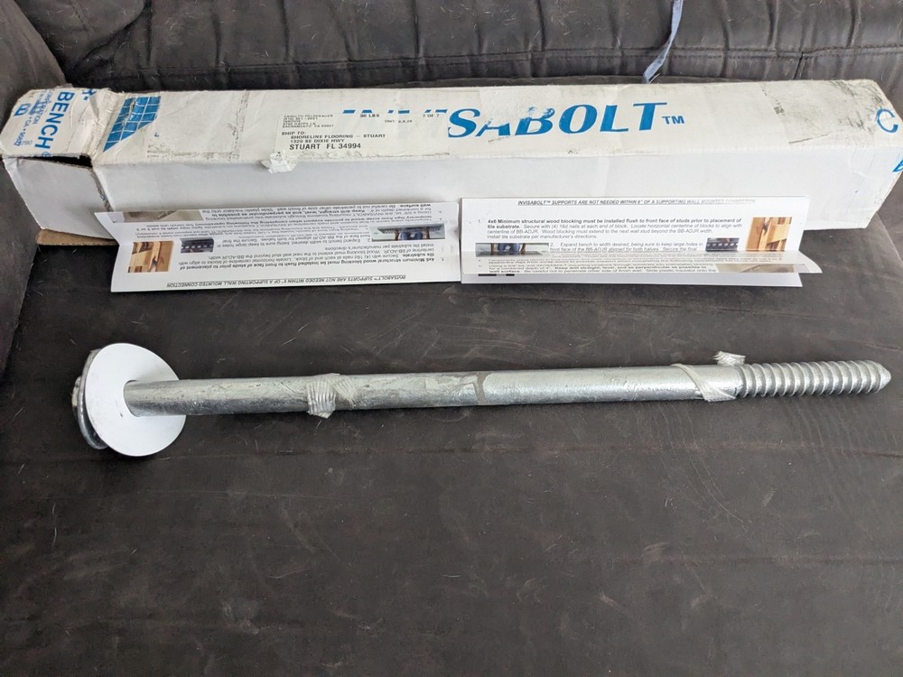Better-Bench by Innovis Invisabolt Support System, 1 Bolt Only