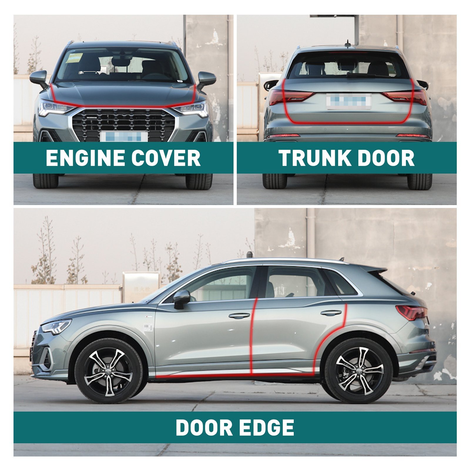 20ft U Shape Car Door Edge Guard Molding Trim Rubber Edge Strip Seal Protector