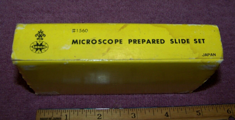 Vintage Microscope Slides Tasco Microscope Prepared Slide Set "Pollen & Spore"