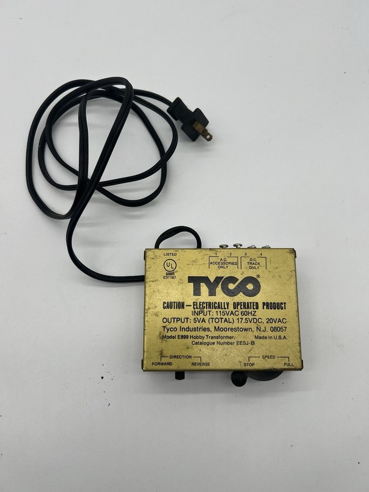 Tyco Vintage Train Transformer, Gold, Model E899