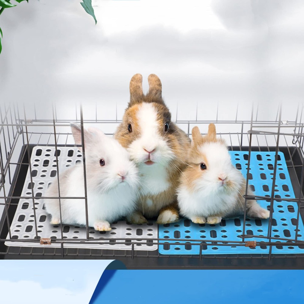 12 Pack Plastic Rabbit Cage Mat, Durable Rabbit Floor Mat with Snap Joint, Fo...