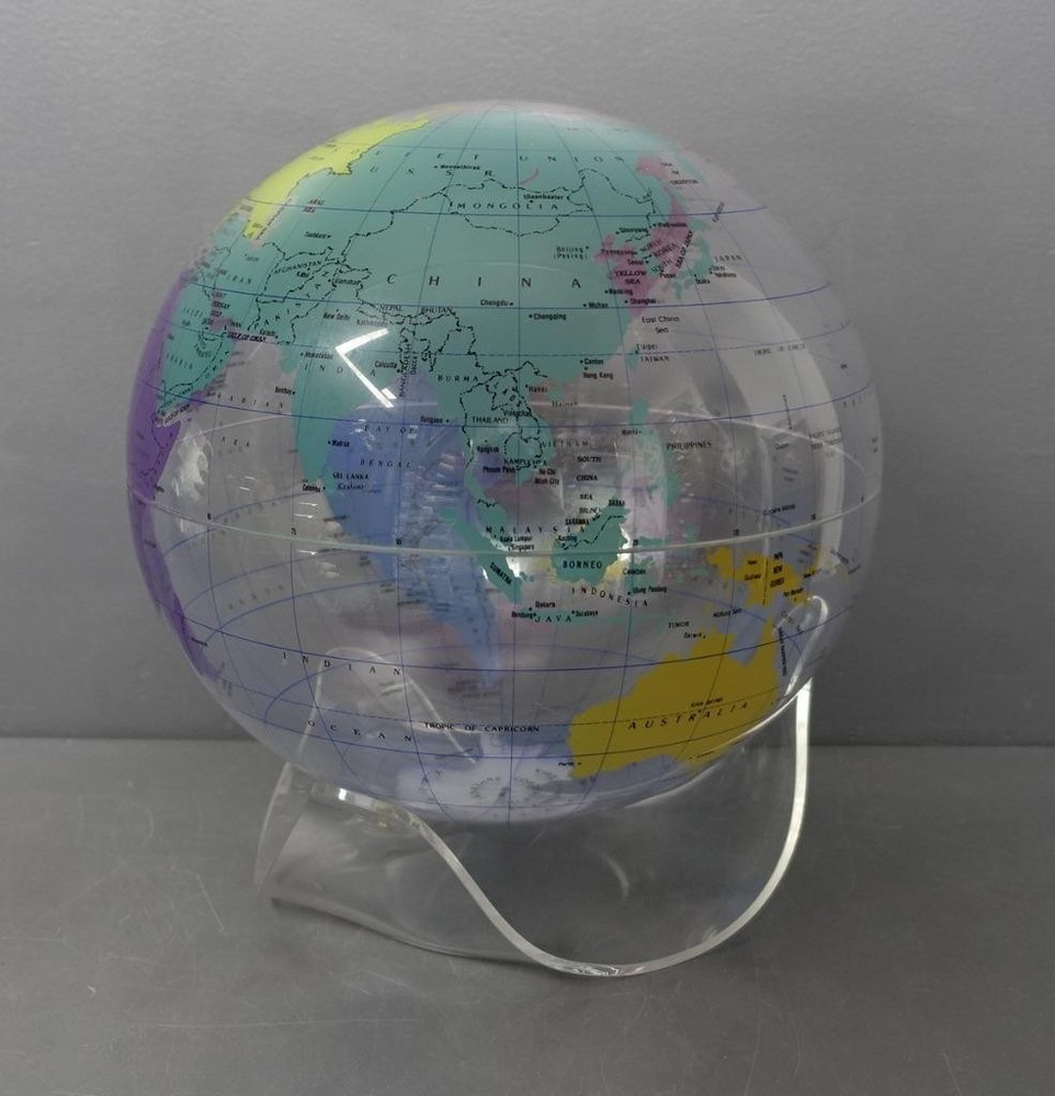 SCI Spherical Concepts Earthsphere 38" Transparent Lucite Globe +Stand Teaching
