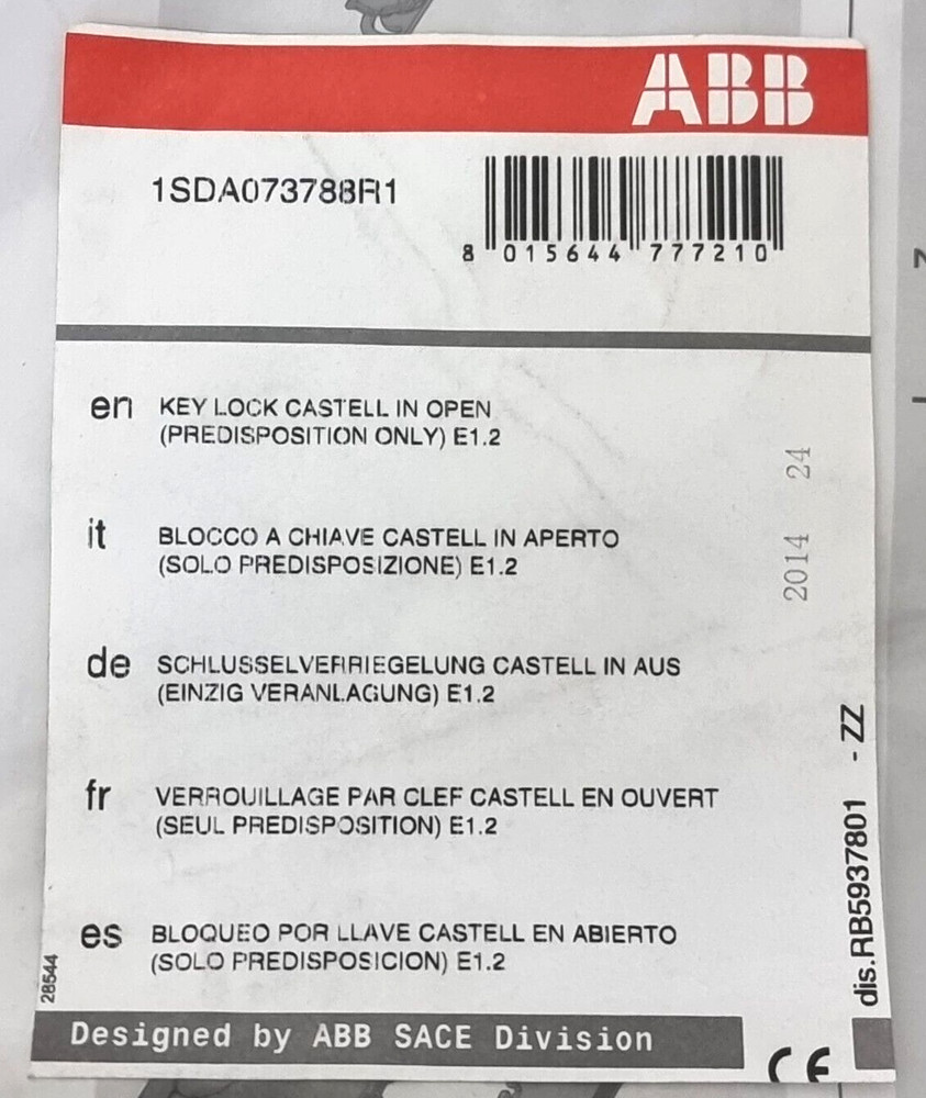ABB 1SDA073788R1 Lock Key Castell