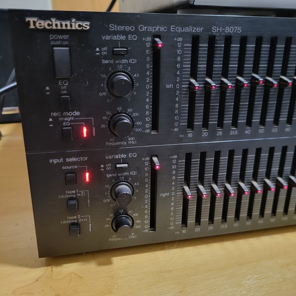 Technics SH-8075 Graphic Equalizer Vintage Audio Unit Used