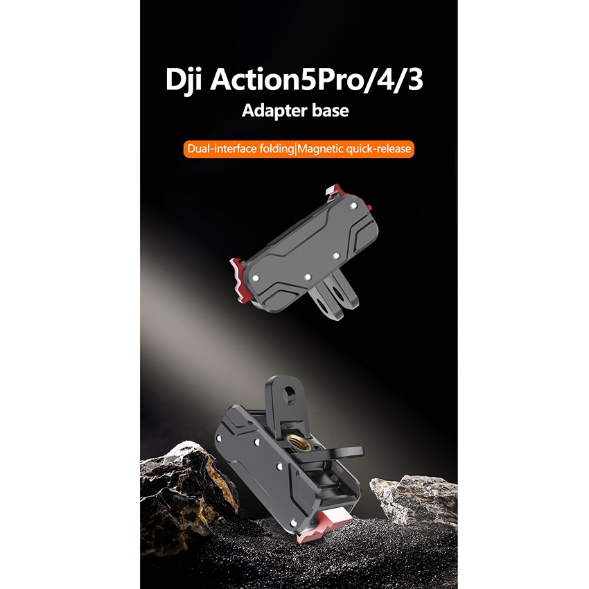 Magnetic Quick-Release Plastic BaseMagnetic Base for DJI Action3/4/5 Pro