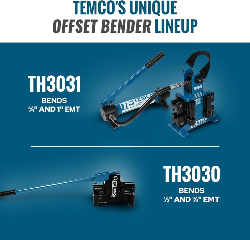Dual Size Conduit Offset Bender 2 in 1 - both ½“& ¾” EMT