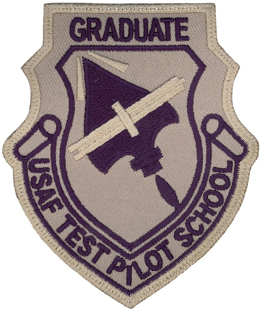 USAF TEST PILOT SCHOOL  - GRADUATE - PATCH - GREY