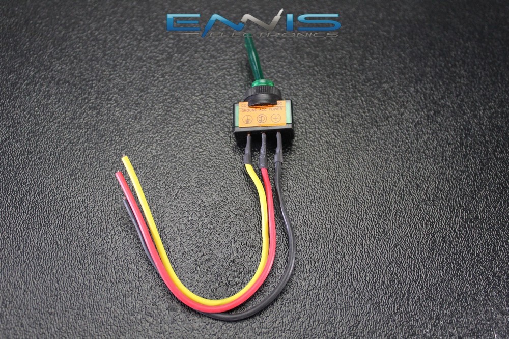 5 PCS ILLUMINATED ON OFF TOGGLE SWITCH GREEN PRE WIRED 12 VOLT 20 AMP IBITSG