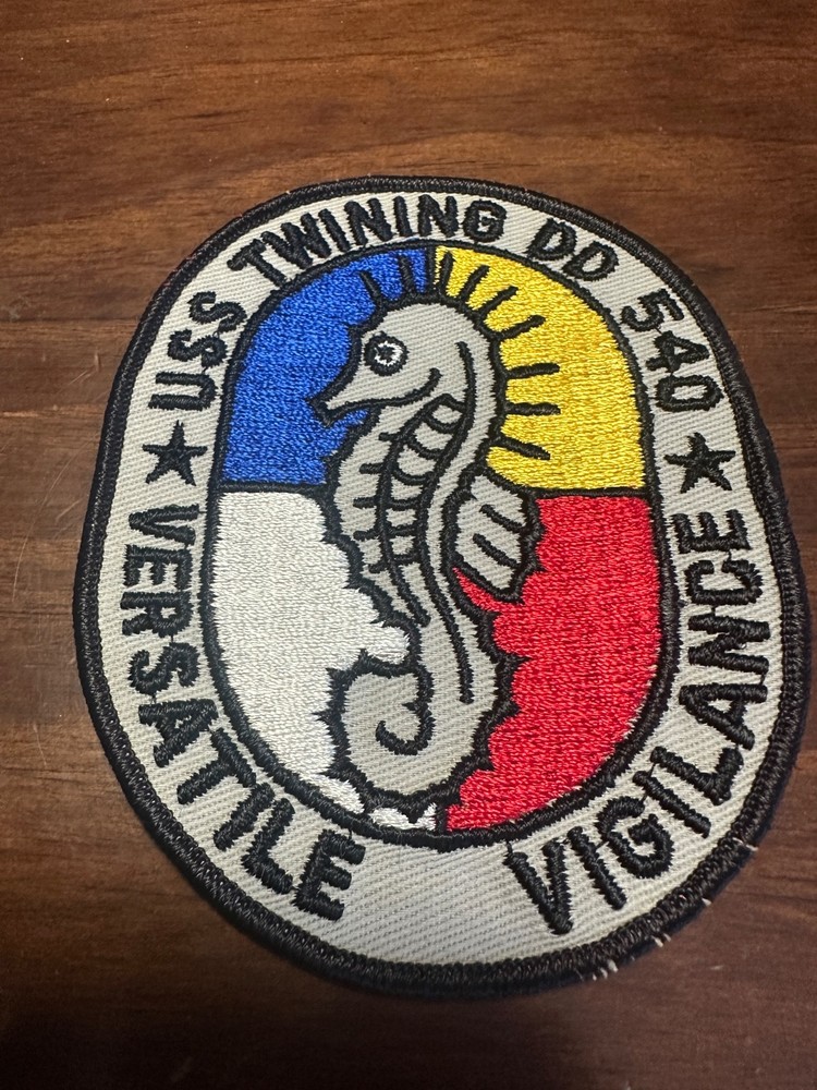 Vintage US Navy USS Twining DD-540 Ship Patch